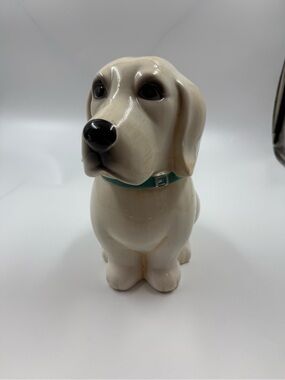 Pioneer Woman Golden Lab Cookie Jar Crazing Small Chip